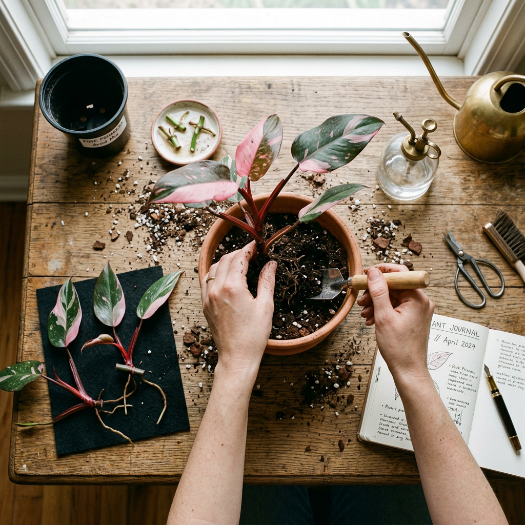Repotting illustration